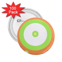 Green And Orange Design 2 25  Buttons (100 Pack) 