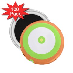 Green And Orange Design 2 25  Magnets (100 Pack)  by Valentinaart