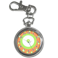 Green And Orange Design Key Chain Watches