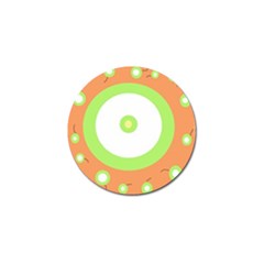 Green And Orange Design Golf Ball Marker (4 Pack) by Valentinaart