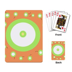 Green And Orange Design Playing Card by Valentinaart