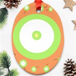 Green and orange design Oval Ornament (Two Sides) Front