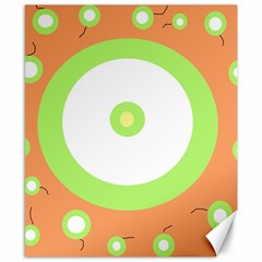 Green And Orange Design Canvas 8  X 10 