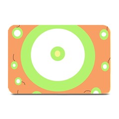 Green And Orange Design Plate Mats by Valentinaart