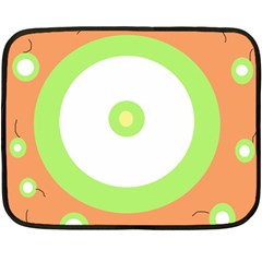 Green And Orange Design Fleece Blanket (mini)