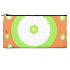 Green And Orange Design Pencil Cases