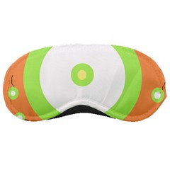 Green And Orange Design Sleeping Masks