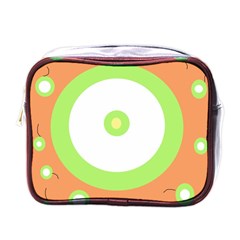 Green And Orange Design Mini Toiletries Bags