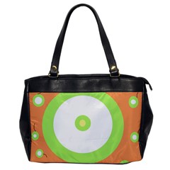 Green And Orange Design Office Handbags