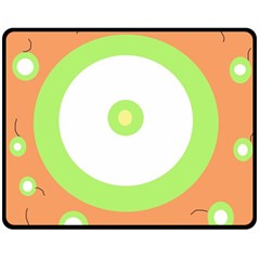 Green And Orange Design Fleece Blanket (medium) 