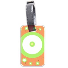 Green And Orange Design Luggage Tags (two Sides)