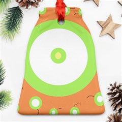 Green And Orange Design Ornament (bell) 