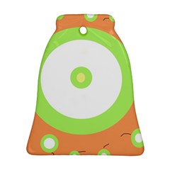 Green And Orange Design Bell Ornament (2 Sides) by Valentinaart