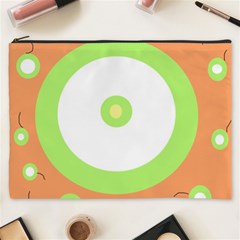 Green And Orange Design Cosmetic Bag (xxxl) 