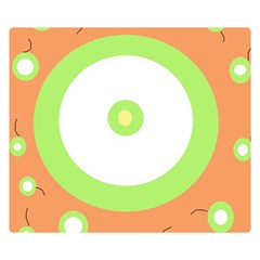 Green And Orange Design Double Sided Flano Blanket (small)  by Valentinaart