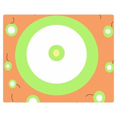 Green And Orange Design Double Sided Flano Blanket (medium) 