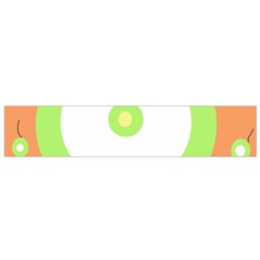 Green And Orange Design Flano Scarf (small)