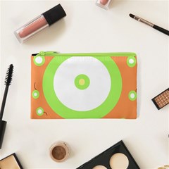 Green And Orange Design Cosmetic Bag (xs)