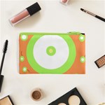 Green and orange design Cosmetic Bag (XS) Back