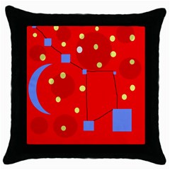 Red Sky Throw Pillow Case (black)