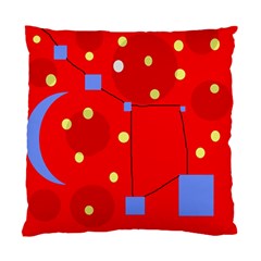 Red Sky Standard Cushion Case (one Side) by Valentinaart