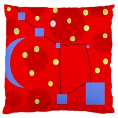 Red Sky Large Cushion Case (one Side)