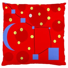 Red Sky Large Flano Cushion Case (two Sides)