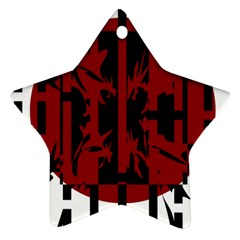 Red, black and white decorative abstraction Ornament (Star) 