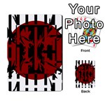 Red, black and white decorative abstraction Multi-purpose Cards (Rectangle)  Front 2