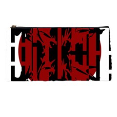 Red, black and white decorative abstraction Pencil Cases