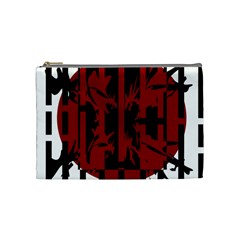 Red, black and white decorative abstraction Cosmetic Bag (Medium) 