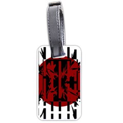 Red, black and white decorative abstraction Luggage Tags (One Side) 