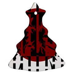 Red, black and white decorative abstraction Ornament (Christmas Tree)