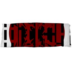 Red, black and white decorative abstraction Body Pillow Case (Dakimakura)