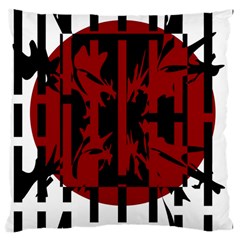 Red, black and white decorative abstraction Large Cushion Case (One Side)