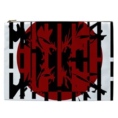 Red, black and white decorative abstraction Cosmetic Bag (XXL) 