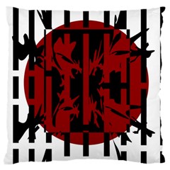 Red, black and white decorative abstraction Standard Flano Cushion Case (One Side)