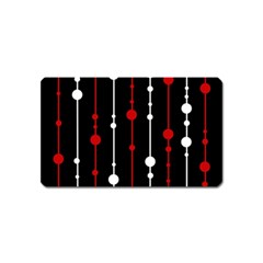 Red Black And White Pattern Magnet (name Card) by Valentinaart