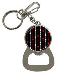 Red Black And White Pattern Bottle Opener Key Chains