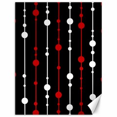 Red Black And White Pattern Canvas 12  X 16   by Valentinaart