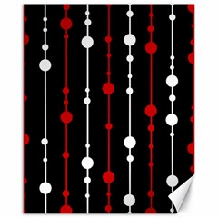 Red Black And White Pattern Canvas 16  X 20  