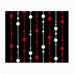 Red Black And White Pattern Small Glasses Cloth (2-side)