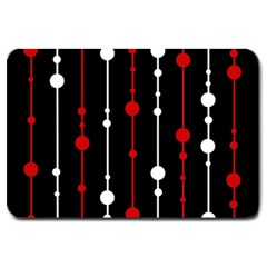 Red Black And White Pattern Large Doormat 