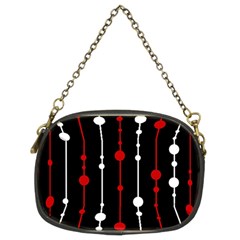 Red Black And White Pattern Chain Purses (two Sides) 