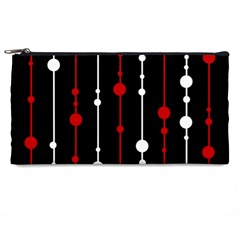 Red Black And White Pattern Pencil Cases