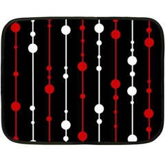 Red Black And White Pattern Double Sided Fleece Blanket (mini) 