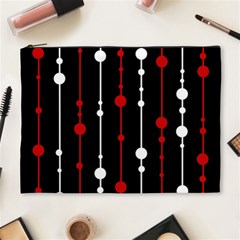 Red Black And White Pattern Cosmetic Bag (xl) by Valentinaart