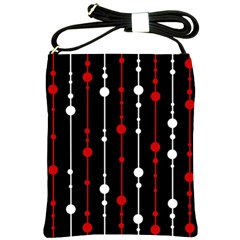 Red Black And White Pattern Shoulder Sling Bags