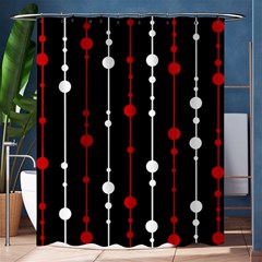 Red Black And White Pattern Shower Curtain 60  X 72  (medium)  by Valentinaart