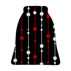 Red Black And White Pattern Ornament (bell)  by Valentinaart